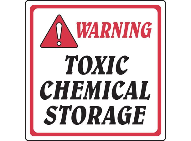 12" x 12" Aluminum Sign-Warning Toxic Chemical Storage SG10317